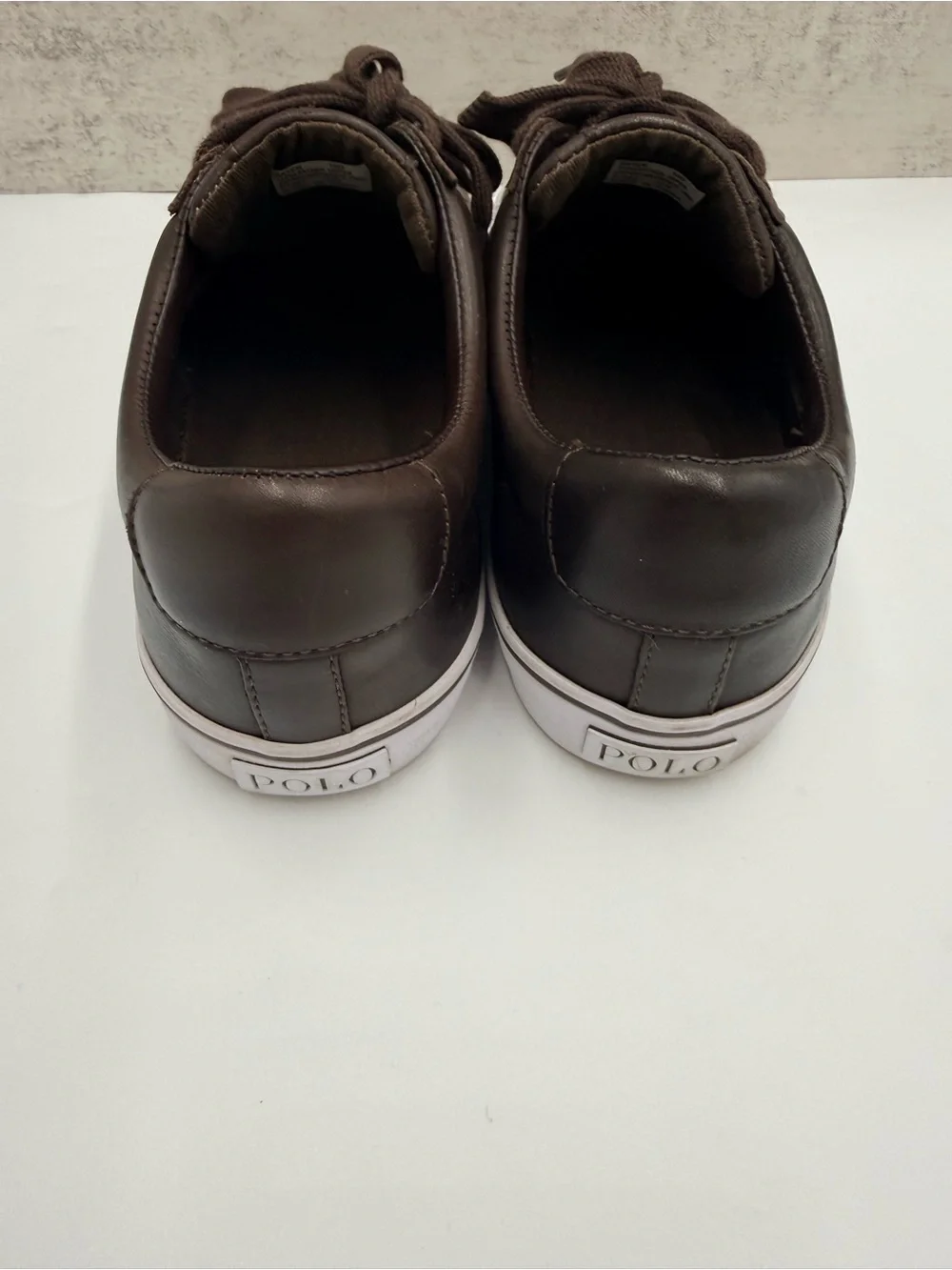 Polo Ralph Lauren Sayer Men’s Size 10D Brown Leather Low Top Sneakers Shoes